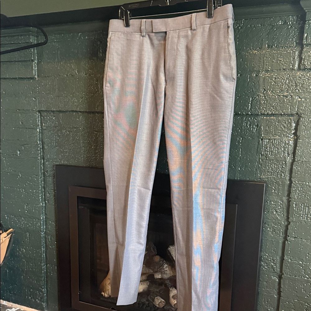 Louis Raphael Light Gray Dress Pants - 34 x 32 Tailored Fit